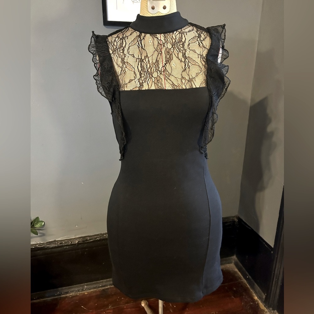 Free People Lacy Little Black Dress